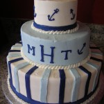 16 Beach Anchors and Fondant Stripes with Monogram