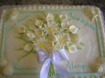 Wedding Shower Bouquet with Calla Lillies and Bow
