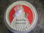 Wedding Shower Dress with red background