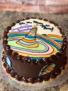 oh the places you'll go graduation cake