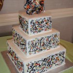 wedding jackson pollack cake