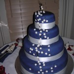 wedding navy cherry blossom