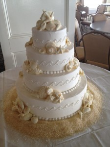 Waves Crashing Wedding Cake